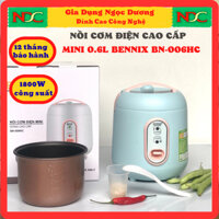 Nồi cơm điện Mini cao cấp Bennix BN-006HC 0,6L, Nồi Cơm Mini Thái Lan Nấu Cơm Thơm Dẻo Bảo Hành 12 Tháng