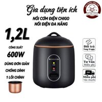 Nồi cơm điện mini chigo chính hãng 1.2L, nồi nấu đa năng mini