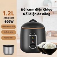 Nồi cơm điện mini Chigo, nồi hầm cháo, canh, súp,nồi nấu đa năng siêu tiện lợi dành cho 1,2 người.