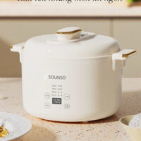 Nồi Cơm Điện Mini Đa Năng Sounso 1.2L - Nồi Áp Suất - Bảng Điều Khiển Tiếng Việt - Bảo Hành 24 Tháng