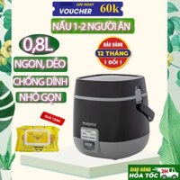 Nồi cơm điện mini Masuto ruột dày dặn 0,8L nấu ngon siêu tốc đủ cho 1-2 người ăn