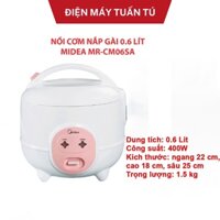 Nồi cơm điện mini Midea 0.6 lít MR-CM06SA, hàng chính hãng , bảo hành 12 tháng toàn quốc , lỗi 1 đổi 1