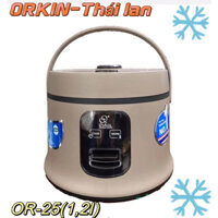 Nồi Cơm Điện MINI ORKIN OR25 1.2l Lòng nồi gang dày dặn, phủ chống dính siêu bền, không PFOA an toàn cho sức khỏe Bảo hà