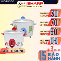 Nồi cơm điện mini Sharp nắp rời Chính hãng 0.6 Lít, Sản xuất Thái Lan KSH-D06V - Không chống dính - SSHOP OFFICIAL
