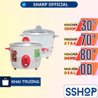 Nồi cơm điện mini Sharp nắp rời Chính hãng 0.6 Lít, Sản xuất Thái Lan KSH-D06V - Không chống dính - SSHOP MALL