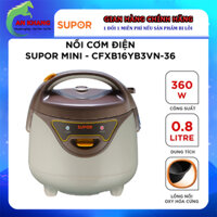 Nồi cơm điện mini  Supor 0.8 lít CFXB16YB3VN-36 phù hợp 1 đến 2 người ăn - Hàng chính hãng
