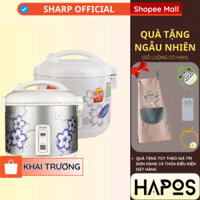 Nồi cơm điện nắp gài 1.8 lít Sharp Chính hãng, có khay hứng nước Sản xuất Thái Lan KS-N182ETV "SW" - HAPOS