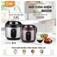 Nồi cơm điện nắp gài 1,8L COMET - CM8068. Bảo hành chính hãng 6 Tháng