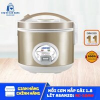 Nồi Cơm Điện Nắp Gài Asanzo 1.8 Lít Công 700W RC-18AW Nồi Nấu Đến 5 Người Ăn- Hàng Chính Hãng BH 12 Tháng