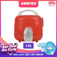 Nồi cơm điện nắp gài Asanzo AR-18GW (Công suất 700W dung tích 1.8 lít) - Bảo hành chính hãng 12 tháng LazadaMall