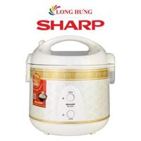 Nồi cơm điện nắp gài Sharp 1 lít KS-11EV"RG" - Hàng chính hãng - Nhôm không chống dính 2 chế độ nấu điều khiển bằng nút nhấn