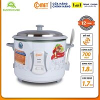 Nồi cơm điện nắp rời 1,8L COMET - CM8021 - Hàng Chính Hãng Bảo Hành 12 Tháng