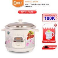 Nồi cơm điện nắp rời 1.8L COMET - CM8019 - Hàng Chính Hãng - Bảo hành 12 tháng