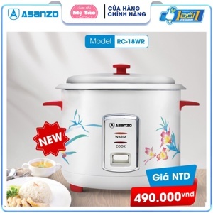 Nồi cơm điện nắp rời Asanzo 1.8 lít RC-18WR