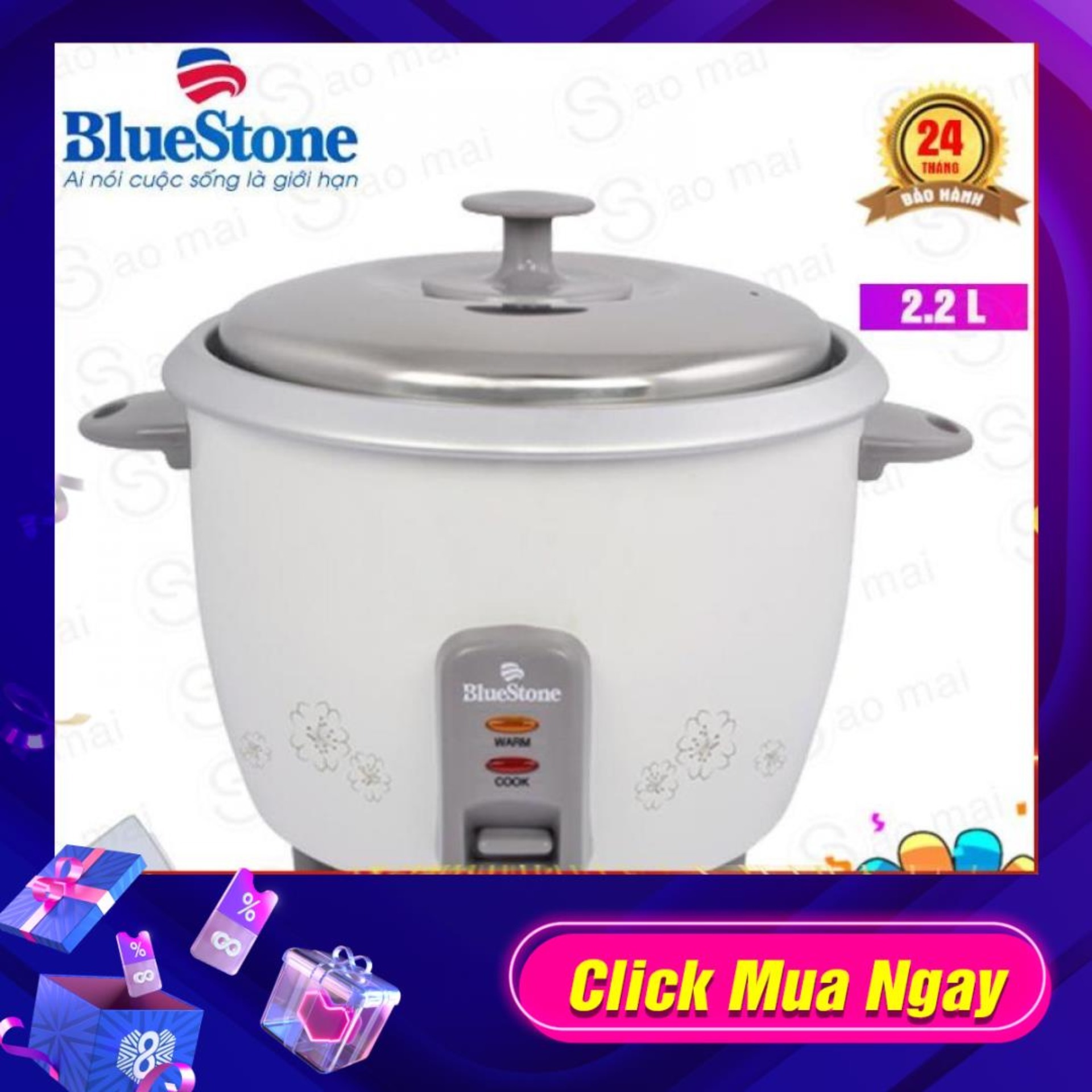 Nồi cơm điện nắp rời Bluestone CRB-5425 -  2.2L