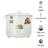 Nồi cơm điện Nắp rời COMET CM8029 [ 1000W ] 2.8L [ lòng nhôm dễ vệ sinh - phù hợp gia đình nhiều người ]-hàng chính hãng