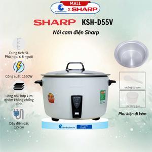 Nồi cơm điện nắp rời Sharp KSH-D55V - 5 lít