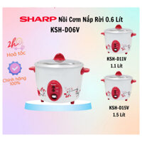 Nồi Cơm Điện Nắp Rời Sharp KSH-D06V/D11V/D15V - Màu Ngẫu Nhiên - Hàng Chính Hãng Bảo Hành 12 Tháng