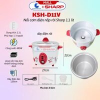 Nồi Cơm Điện Nắp Rời Sharp KSH-D11V (1.1L) - Màu Ngẫu Nhiên - Hàng chính hãng