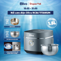 Nồi Cơm Điện OLIVO RC86 1,5 Lít - Lòng INOX 304 Chống Dính Tự Nhiên, Nấu Cơm Ngon, Thiết Kế Sang Trọng