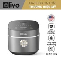 Nồi Cơm Điện OLIVO RC86 Titanium – Lòng Nồi INOX 304 Chống Dính Tự Nhiên, Nấu Cơm Ngon, Thiết Kế Tinh Tế, Sang Trọng