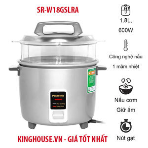 Nồi cơm điện Panasonic SR-W18GS - Màu LRA/ ARA/ RRA - 1,8L