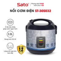 Nồi Cơm Điện SATO 30S032 3.0 - Dung tích 3 Lít, thích hợp cho nhu cầu từ 6 - 8 người ăn. - Miễn phí vận chuyển toàn quốc - Hàng chính hãng