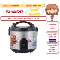 Nồi cơm điện Sharp 1.8 lít nhập Thái Lan: Cam kết chính hãng, hàng mới, bảo hành 12 tháng