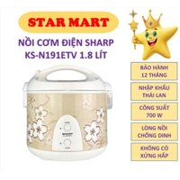Nồi cơm điện Sharp KS-N191ETV 1.8 lít, nhập khẩu Thái Lan, bảo hành 12 tháng toàn quốc