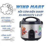 Nồi cơm điện Sharp KS-NR191STV 1.8 lít, nhập khẩu Thái Lan, bảo hành 12 tháng toàn quốc