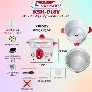 Nồi cơm điện Sharp KSH-D18V 1.8L 700W