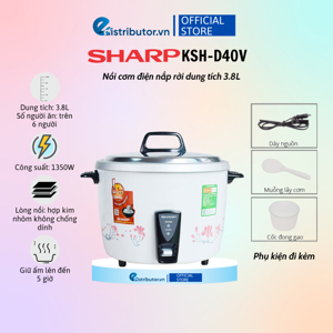 Nồi cơm điện Sharp KSH-D40V - 3.8L, 1350W