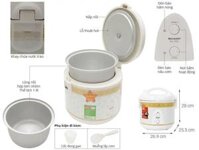 Nồi Cơm Điện Sharp KS-11ETV”RB” 1 lít