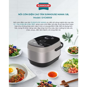 Nồi cơm điện Sunhouse Mama 1.8 lít SHD8959
