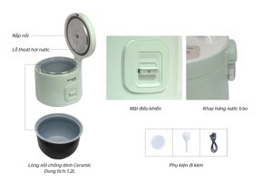 Nồi cơm điện Sunhouse Mama SHD8265B - 1.2L