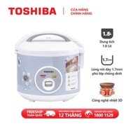 Nồi cơm điện Toshiba RC-18JFM(H)VN - 1.8 lít - Công nghệ truyền nhiệt 3D - Lòng nồi chống dính - Hàng chính hãng