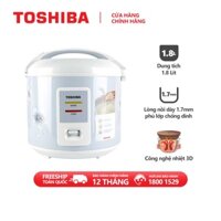 Nồi cơm điện Toshiba RC-18JFM2(H)VN - 1.8 Lít - Công nghệ nấu 3D - Lòng nồi chống dính - Hàng chính hãng