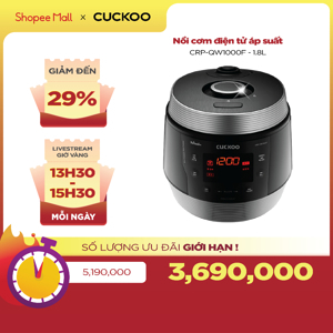 Nồi cơm điện tử áp suất Cuckoo 1.8 lít CRP-QW1000F/SIBKVNCV