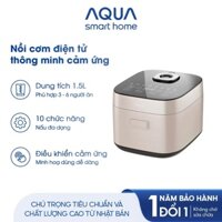 Nồi cơm điện tử AQUA RBC401R 1.5L, điều khiển cảm ứng 10 chế độ nấu, hẹn giờ 24 tiếng