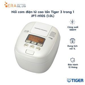 Nồi cơm điện tử cao tần áp suất kép Tiger 3 trong 1 JPT-H10S (1 lít)