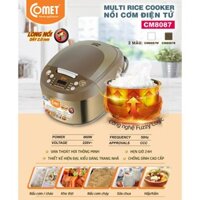 Nồi Cơm Điện Tử Comet CM8087 - 1.8 Lít. NỒI CƠM ĐIỆN TỬ NẮP GÀI 3D LÒNG NIÊU. nồi cơm giữ nhiệt của nhậtNồi cơm Điện comet chống dínhNỒI CƠM ĐIỆN TỬ NẮP GÀI 3D Đa chức năng