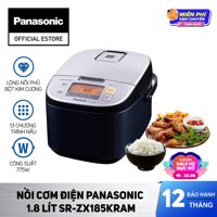 Nồi Cơm Điện Tử Panasonic SR-ZX185KRAM 1.8 Lít (Đen) - Công Suất 775W - Bảo Hành 12 Tháng - Hàng Chính Hãng [bonus]