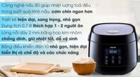 Nồi cơm điện tử Philips 0.7 lít HD3060 [ 𝒉𝒂̀𝒏𝒈 𝒎𝒐̛́𝒊 𝒄𝒉𝒊́𝒏𝒉 𝒉𝒂̃𝒏𝒈 𝒃𝒂̉𝒐 𝒉𝒂̀𝒏𝒉 12 𝒕𝒉𝒂́𝒏𝒈 ]