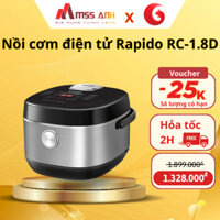 Nồi cơm điện tử Rapido RC-1.8D dung tích 1.7L điều khiển điện tử có chức năng hẹn giờ bảo hành chính hãng 12 tháng