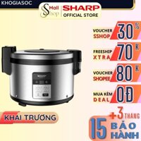 Nồi cơm điện tử Sharp công nghiệp 5.4 lít, Công nghệ nhiệt 3D, Giữ ấm 12 giờ KS-5400V-ST - SSHOP OFFICIAL