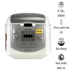 Nồi cơm điện tử Sharp KS-COM08V-SL 0.72 lít