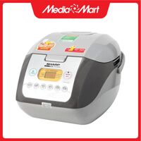 Nồi Cơm Điện Tử Sharp KS-COM19V 1.8L - Màu Xám Bạc - Hàng chính hãng