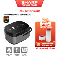 Nồi Cơm Điện Tử Sharp KS-COM194EV-BK/RD 1.8L [8 Chức năng nấu, Công Suất 790W]