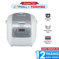 Nồi cơm điện tử Toshiba 1 lít RC-10NMFVN(WT), Hàng chính hãng, Công nghệ nấu 3D, Lòng nồi chống dính - JoyMall