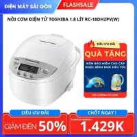 Nồi cơm điện tử Toshiba 1.8 lít RC-18DH2PV(W) [Màu trắng]